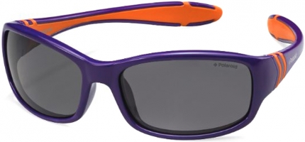 Polaroid PLD 8000/S Kindersonnenbrille, Sportbrille, polarisiert,lila-orange