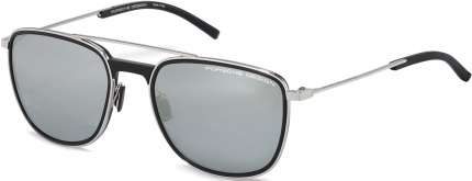 PORSCHE DESIGN P8590 Sonnenbrille schwarz-silbern