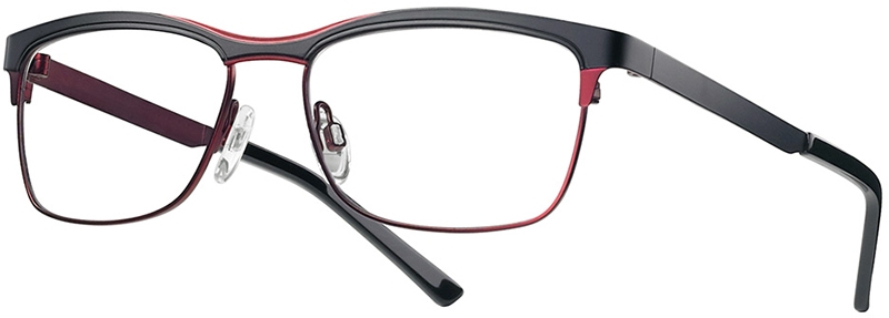 LOOK & FEEL Brille BI 8128 matt schwarz-rot