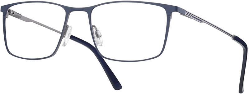 LOOK & FEEL BI 7104 Brille blau-silbermatt