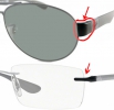 RAY-BAN Ersatz-Backen Paar fr Brille / Sonnenbrille