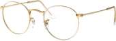 RAY-BAN RB 3447V ROUND METAL Brille gold-weiß
