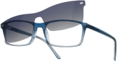 LOOK & FEEL BI 6266 Brille mit Sonnenclip blau